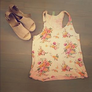 Alternative apparel cotton floral tank